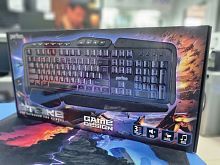 Клавиатура игровая проводная Perfeo "STRIKE" Multimedia подсветка 3 цвета USB PF_A4390 (черный) 