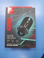 Мышь игровая проводная Perfeo "GAME", 4 кн, USB RGB подсветка, 1400 DPI (черный)