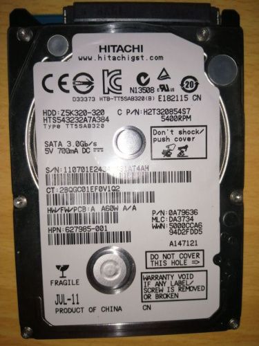 HDD 2.5" Hitachi 320Gb [HTS725032A9A364] SATA